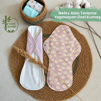 LUNEA Yıkanabilir Antibakteriyel Bambu Ped – Normal Boy